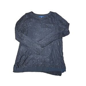 Apt.9 Fully lined navy blue sparkly sweater